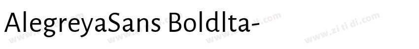AlegreyaSans Boldlta字体转换